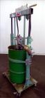 Used Lincoln Industrial Twin Post 55 Gallon Drum Pump, Model 1735, Series G. Consists of: (1) Pump Tube, model 84902, series B. Air motor diameter 3