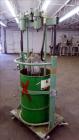 Used Lincoln Industrial Twin Post 55 Gallon Drum Pump, Model 1735, Series G. Consists of: (1) Pump Tube, model 84902, series B. Air motor diameter 3
