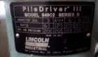 Used Lincoln Industrial Twin Post 55 Gallon Drum Pump, Model 1735, Series G. Consists of: (1) Pump Tube, model 84902, series B. Air motor diameter 3