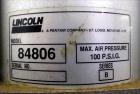 Used Lincoln Industrial Twin Post 55 Gallon Drum Pump, Model 1735, Series G. Consists of: (1) Pump Tube, model 84902, series B. Air motor diameter 3