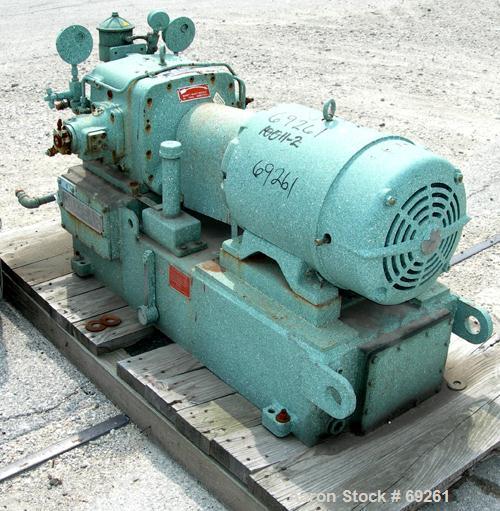 Used Oilgear Hydraulic Unit, Model DH1217. 20 hp, 3/60/230/460 volt, 1175 rpm XP motor. Maximum 1700 psi. Includes a reservoir.