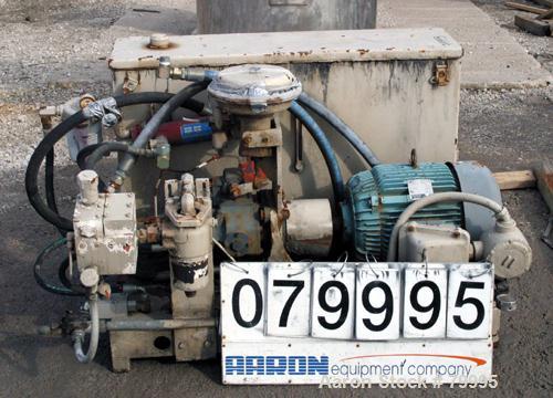 USED: Sunstrand hydraulic power pack, 25 hp, 3/60/230/460 volt, 1770 rpm XP motor.