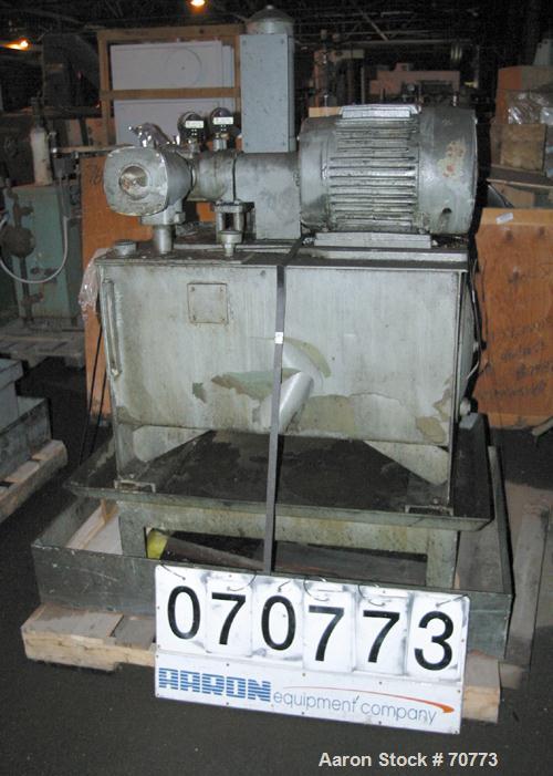 Used Vickers Hydraulic Power Pack, Model VC-108-GD-0-3DB6. Driven by a 7.5 hp, 3/60/230/460 volt, 1165 rpm motor, approximate 30 gallon holding tank.