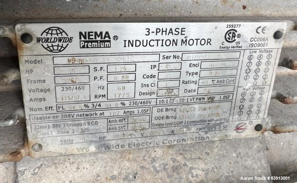 Used V-RAM Double By-Products Pumping System | 5,000 lbs/hr | Dual 50 HP Hydraulic Pumps