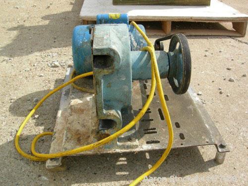 Used Randolph peristaltic pump, model 750, carbon steel construction. Hose capacities 1-1/16 OD, 3/4 ID to 15/16 OD, 5/8 ID. Rated 10 gallons per minute at 430 rpm. Driven by a 1/21 hp, 1/60/115/230 ...