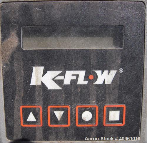 Used ABB Instrumentation K-Flow Mass Flow Meter. Model K-500, 316 stainless steel. Sensor 88044. Mass meter control box, model 1210-A-0, serial# B00761. Approximate 1" inlet/outlet.