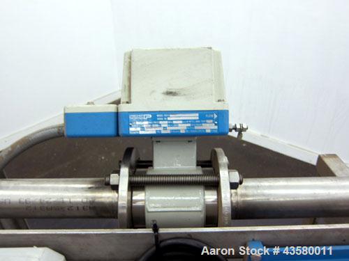 Used Fischer & Porter Magnetic Flow Meter, Model IODI476PH12PM29KY13A1112D1. Size 50mm (1.96"). Ceramic liner, platinum electrode. Includes a Fischer & Porter Magnetic Flow Meter signal converter, mo...
