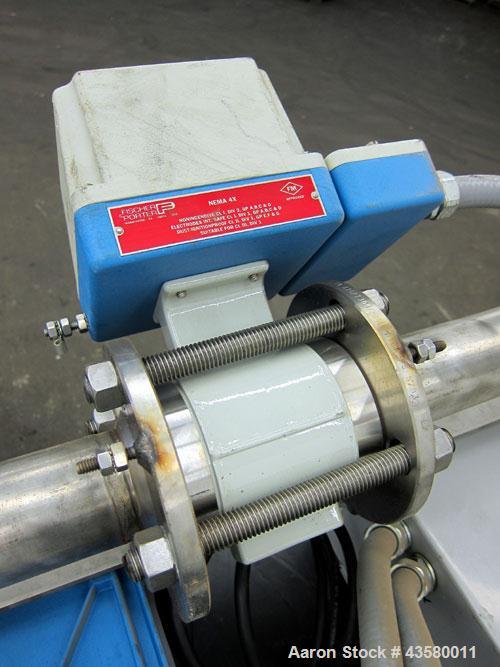 Used Fischer & Porter Magnetic Flow Meter, Model IODI476PH12PM29KY13A1112D1. Size 50mm (1.96"). Ceramic liner, platinum electrode. Includes a Fischer & Porter Magnetic Flow Meter signal converter, mo...