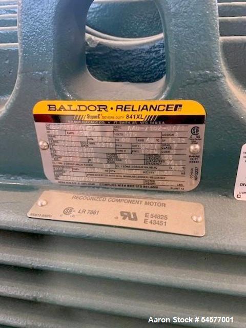 Unused LEWA Ecoflow high-pressure metering system configured for CO2 service. 30 kg/min capacity. Consists of: LEWA Ecoflow metering pump, High-pressure CO2 configuration; Baldor-Reliance 75 HP Sever...