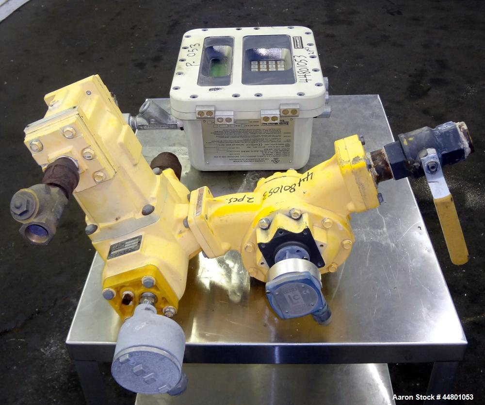Used Liquid Controls Metering Pump, Model M-5-16, Carbon Steel. Serial #451555. Includes a Smith Meter Accuload III panel.