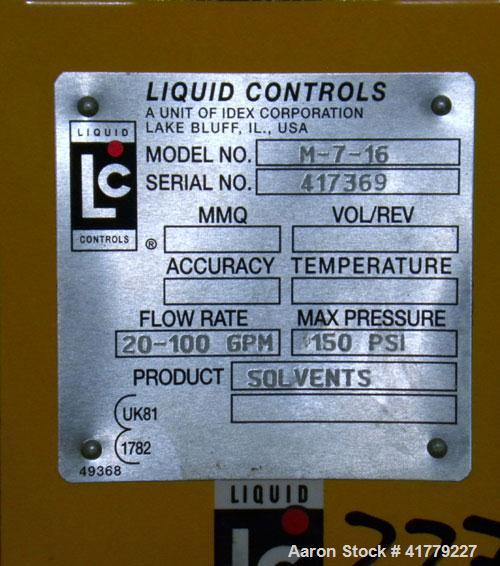 Used Liquid Controls Group Positive Displacement