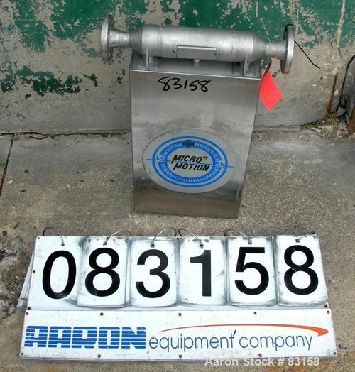 Used- Stainless Steel Micro Motion Flow Meter, Model D100S-SS