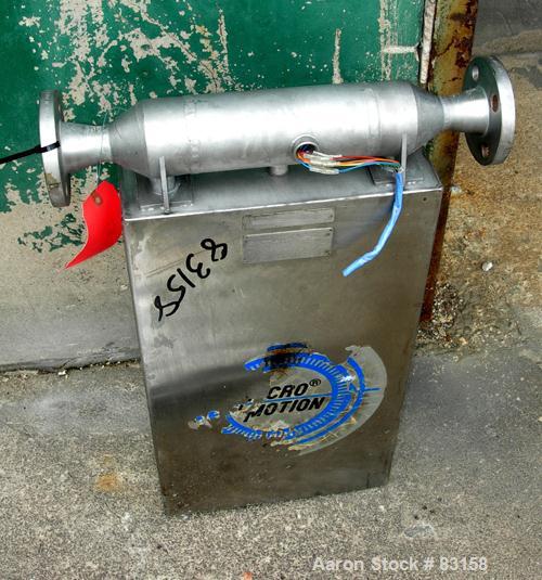 Used- Stainless Steel Micro Motion Flow Meter, Model D100S-SS