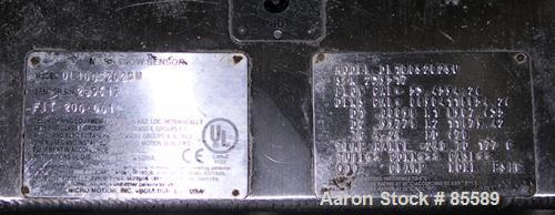 Used Micro Motion Flow Meter, Model DL100S202SU, 316 Stainless Steel Product Contact Areas. Flow cal 53.4594.26, dens flow 08904118854.26. Rated volume 0 to 60 gallons per minute, mass 0 to 500 pound...
