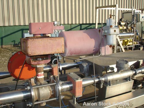 Used Micro Motion Flow Meter System Consisting Of: (1) Micro Motion flow meter, model DS150S141, 316 stainless steel. Rated 1500 PSI at -240 to 20 Degrees C. Dens cal factor 095B40113974, flow cal fa...