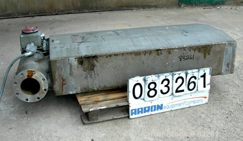 USED: Micro Motion Fow Meter, model DS600S165R, type 8. 316L stainless steel product contact areas. Flow cal factor 1562.25.13, dens flow factor 18082251164.44, meter factor 15622. Rated volume 0 to ...