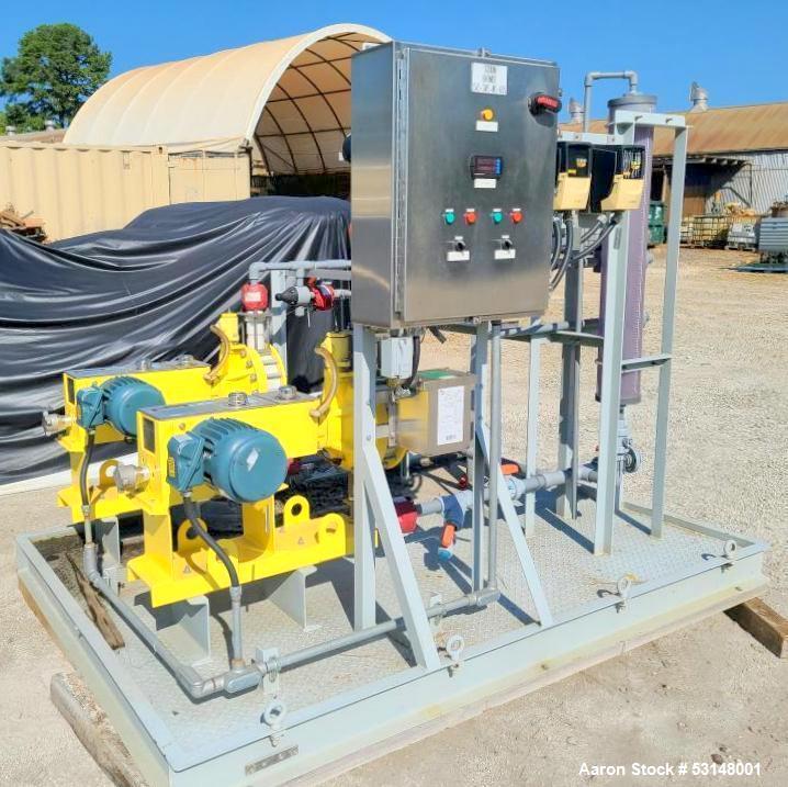 Dosing Pump Skid. Consisting of (2) Milton Roy Metering dosing pumps
