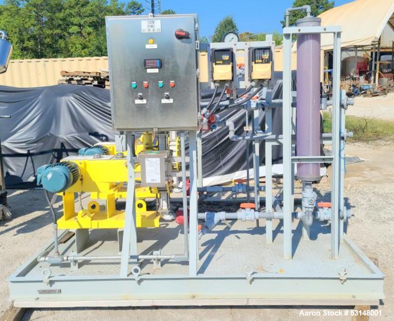 Dosing Pump Skid. Consisting of (2) Milton Roy Metering dosing pumps