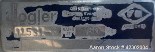 Used Jogler Single Tube Armored Sight Flow Indicator, Model 18-FS-PI60-S660. 316 Stainless steel shield, 6" diameter x 18" long Borosilicate sight tube. 15" Long visual length. Nominal rating 40 psig...