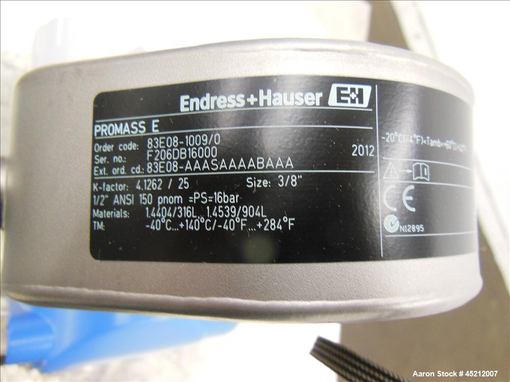 Unused- Stainless Steel Endress + Hauser EH Proline Promass 83 Corialis Flow Meter