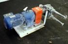 Used Alfa Laval/Depa Elro Peristaltic Hose Pump, Model IP 200, Aluminum Housing. Approximate 8.37 gallons per minute, maximum pressure 130 psi. 316 Stainless steel inlet/outlet pipe connections. Driv...