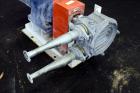 Used Alfa Laval/Depa Elro Peristaltic Hose Pump, Model IP 200, Aluminum Housing. Approximate 8.37 gallons per minute, maximum pressure 130 psi. 316 Stainless steel inlet/outlet pipe connections. Driv...