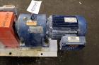 Used Alfa Laval/Depa Elro Peristaltic Hose Pump, Model IP 200, Aluminum Housing. Approximate 8.37 gallons per minute, maximum pressure 130 psi. 316 Stainless steel inlet/outlet pipe connections. Driv...