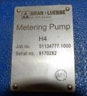 Used Bran+Luebbe Plunger Metering Pump, Model H4-31