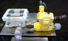 Used Liquid Controls Metering Pump, Model M-5-16, Carbon Steel. Serial #451555. Includes a Smith Meter Accuload III panel.