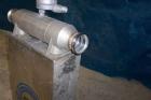 USED: Micro Motion flow meter, model DS300S161, stainless steelproduct contact areas. Flow cal 477.945.13, dens flow 09546133214.44.Rated volume 0 to 839 gallons per minute, mass 0 to 7,000 pounds pe...