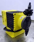 Used- LMI Milton Roy Chemical Metering Pump, Model B141-318TI. PVC molded head. Rated 0.007 gallons per minute (7 gallons pe...
