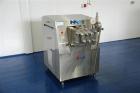 Used APV Gaulin MCP7 High Pressure Pump, capacity 1453 gallons/hour (5500 liters/hour). Maximum working pressure 725 psi (50 bar), piston diameter 2.36