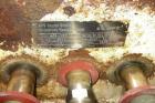 Used APV Gaulin MCP7 High Pressure Pump, capacity 1453 gallons/hour (5500 liters/hour). Maximum working pressure 725 psi (50 bar), piston diameter 2.36