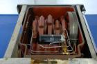 Used APV Gaulin MCP7 High Pressure Pump, capacity 1453 gallons/hour (5500 liters/hour). Maximum working pressure 725 psi (50 bar), piston diameter 2.36