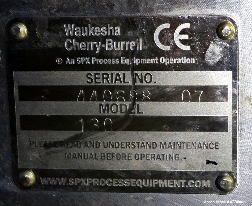 Used- Waukesha Universal Rotary Positive Displacement Pump, Model 130