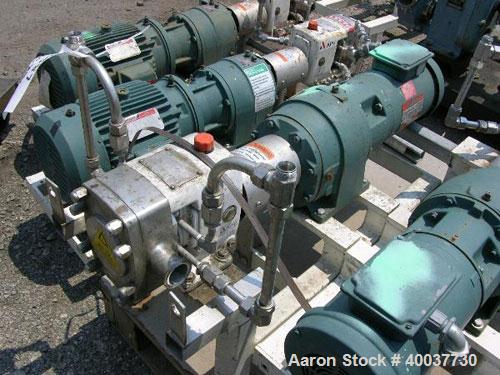 Used Stainless Steel APV Rotary Lobe Pump, Model M1S/021/10