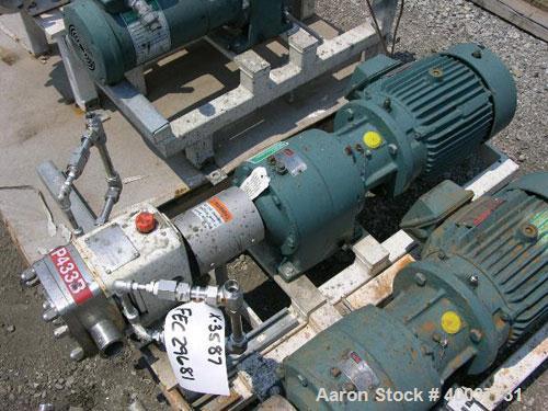Used Stainless Steel APV Rotary Lobe Pump, Model M1S/021/10