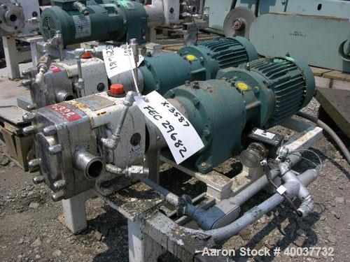 Used Stainless Steel APV Rotary Lobe Pump, Model M1S/021/10