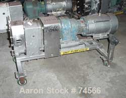 USED: APV rotary positive displacement pump, model R6, 316 stainless steel. Approx 150 gallons per minute capacity, 67.2 cu ...