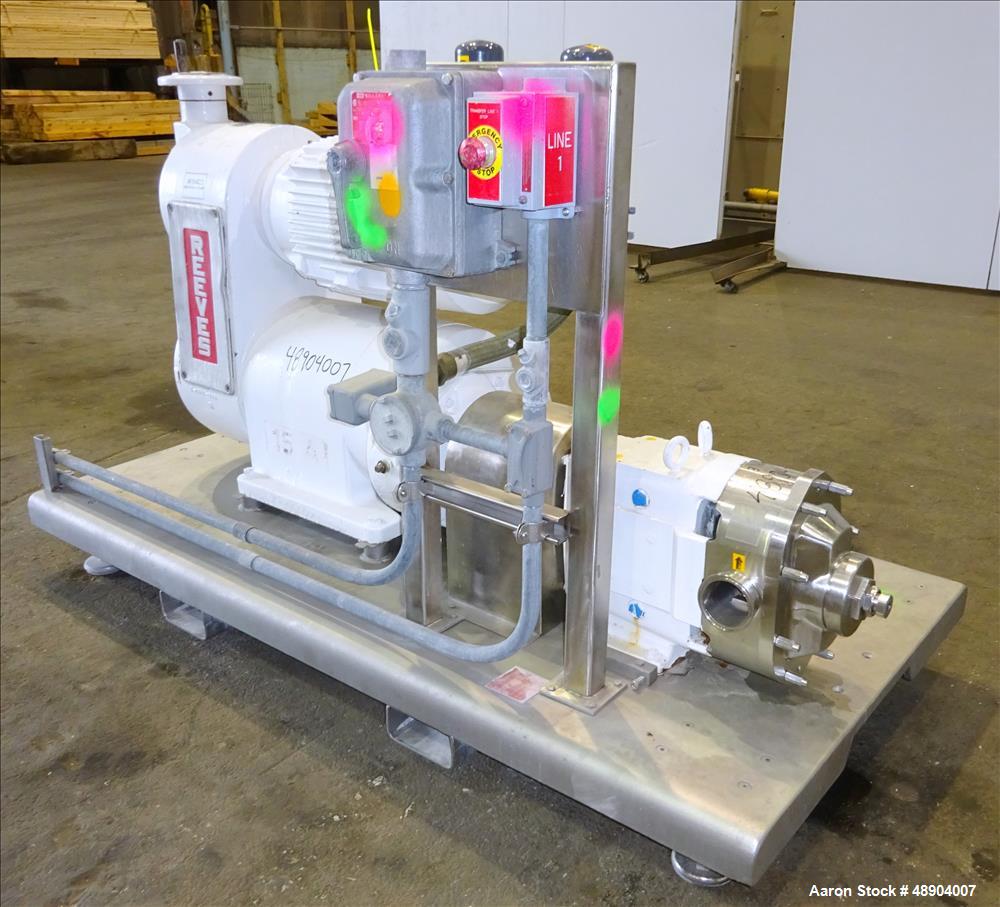 Used- Waukesha / Cherry Burrell  positive displacement pump, Model 130U, 316 Sta