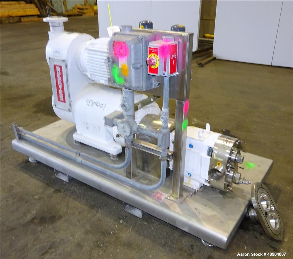 Used- Waukesha / Cherry Burrell  positive displacement pump, Model 130U, 316 Sta