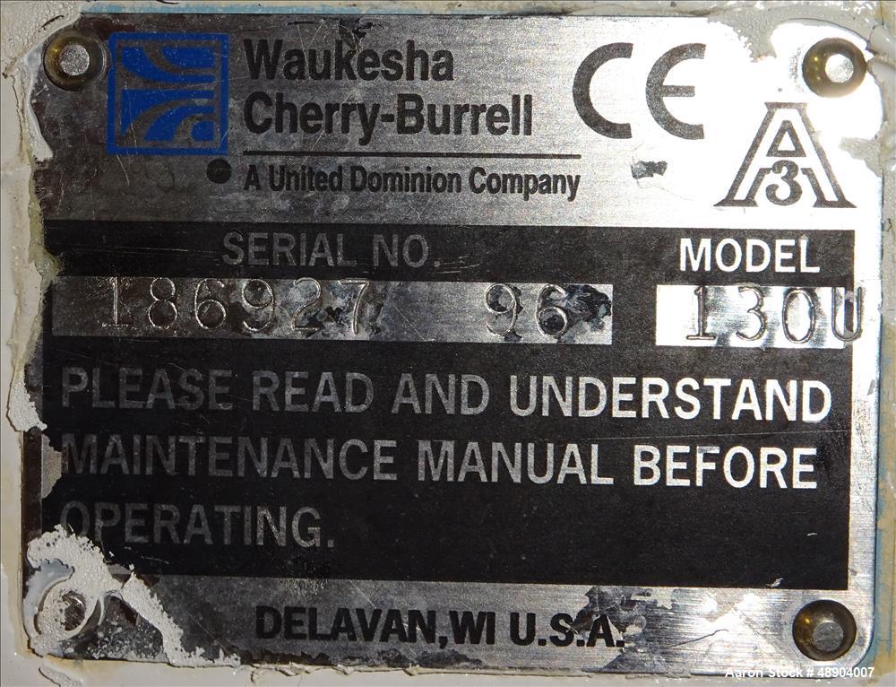 Used Waukesha / Cherry Burrell  positive displacement pump, Model 130U, 316 Sta