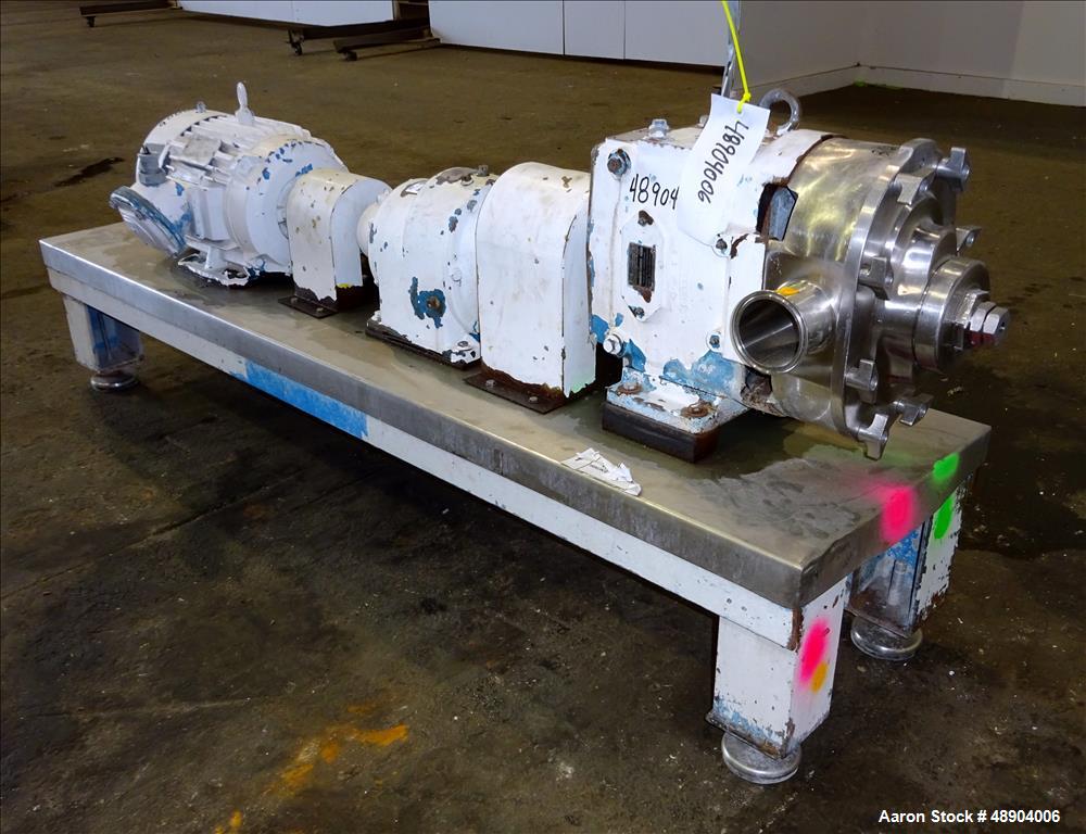 Used Waukesha Cherry Burrell Universal Rotary Positive Displacement Pump, Model