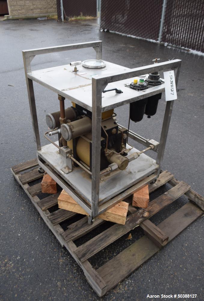 Used Hydratron Double Airhead Double Acting Series Air Driven Liquid Pump
