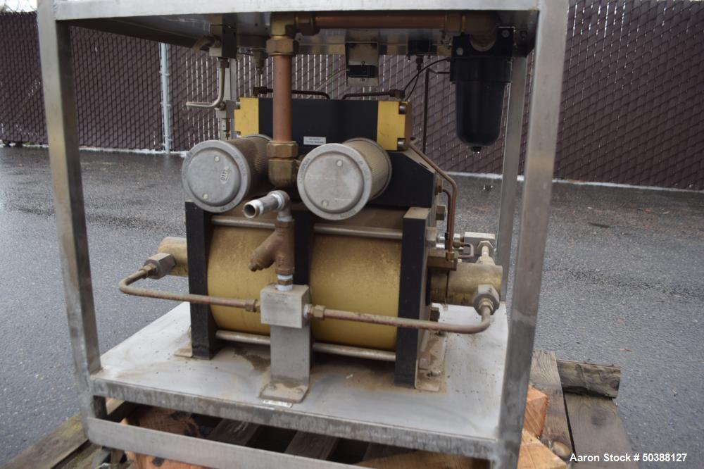 Used Hydratron Double Airhead Double Acting Series Air Driven Liquid Pump