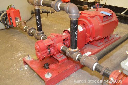 Used Edwards EMI Model 80440 15 HP Foam Concentrate Pump, Rated 64.6 Gallons Per minute, 200 PSI, Maximum Suction of 100 PSI, Maximum Discharge 300 PSI, 1760 RPM, 230/460V, 3Ph, 60Hz.