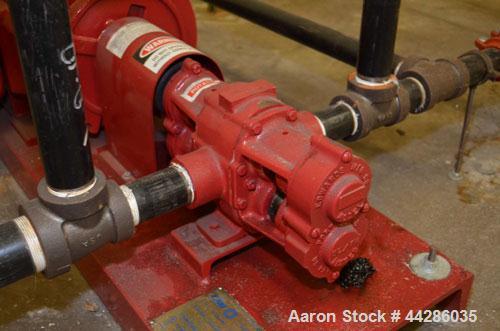 Used Edwards EMI Model 80440 15 HP Foam Concentrate Pump, Rated 64.6 Gallons Per minute, 200 PSI, Maximum Suction of 100 PSI, Maximum Discharge 300 PSI, 1760 RPM, 230/460V, 3Ph, 60Hz.