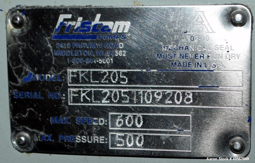 Used Fristam Rotary Positive Displacement Pump, Model FKL205