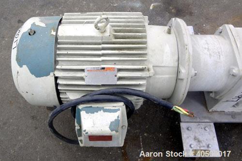 Used Fristam Horizontal Rotary Positive Displacement Pump, Model FKL250, 316 Stainless Steel. Approximate capacity 324 gallons per minute, (0.54) gallon displacement per revolution. 4'' Tri-clamp inl...