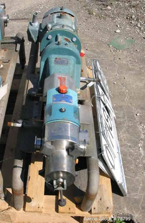 Used- GH Products Rotary Positive Displacement Pump, Model GHP-1120, 316 Stainless Steel. 2" tri-clamp inlet/outlet. Approxi...